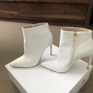 White RAYE booties